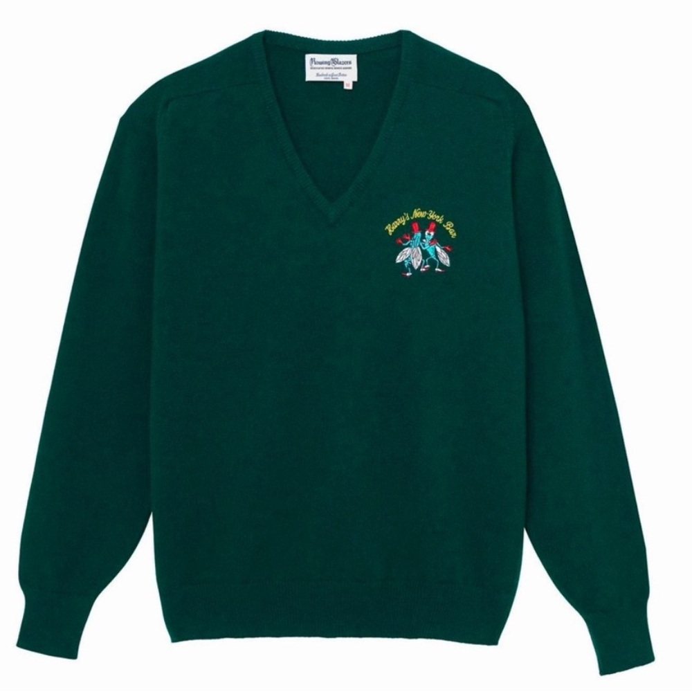 Rowing Blazers Teal V-Neck Sweater